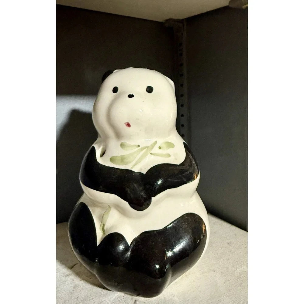 Vintage 80s Panda Bear Tiki Cup Mug - Planter - Vase - Incense Holder - Statue